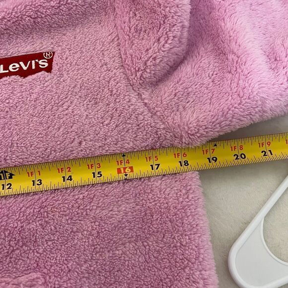 Levi’s Pink Lavender Girls Sherpa Fleece Pullover Large - Picture 9 of 9